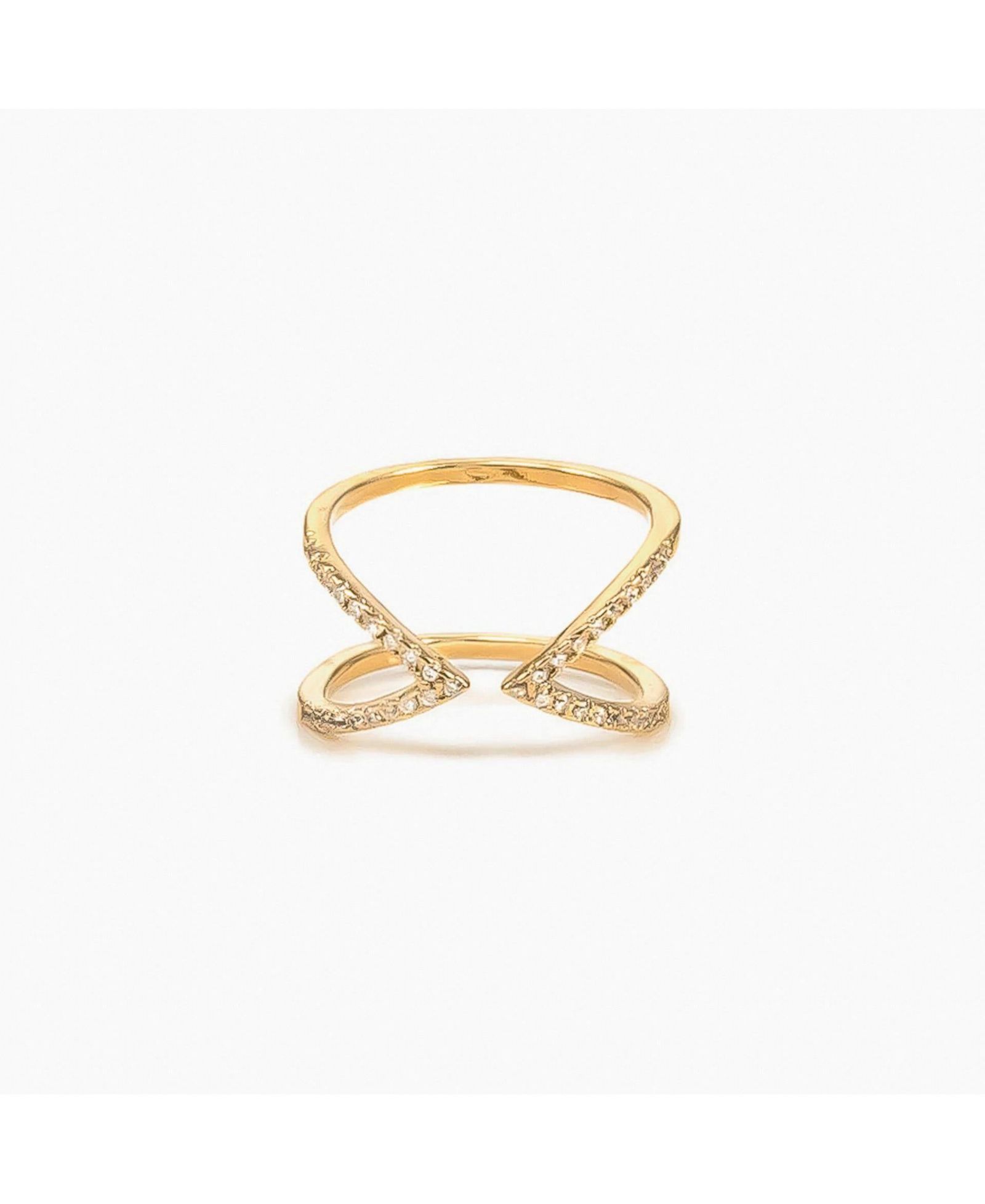 Кольцо Claire из позолоченного золота 14k, изящное, сверкающее, минималистичное, трендовое