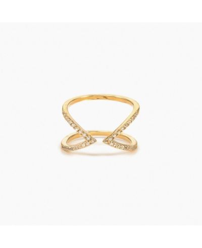Кольцо Claire из позолоченного золота 14k, изящное, сверкающее, минималистичное, трендовое