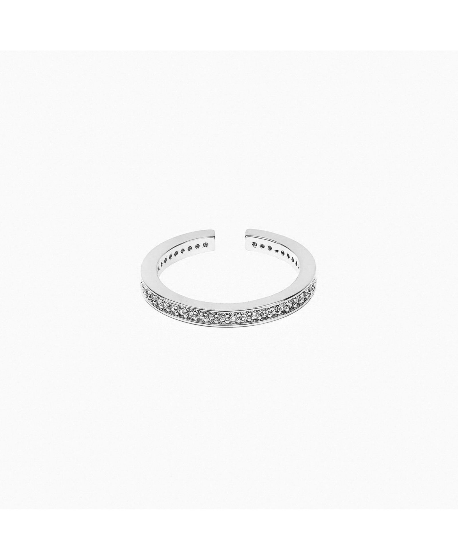 14k Gold Plated Lisa Ring Dainty Crystal Band Trendy