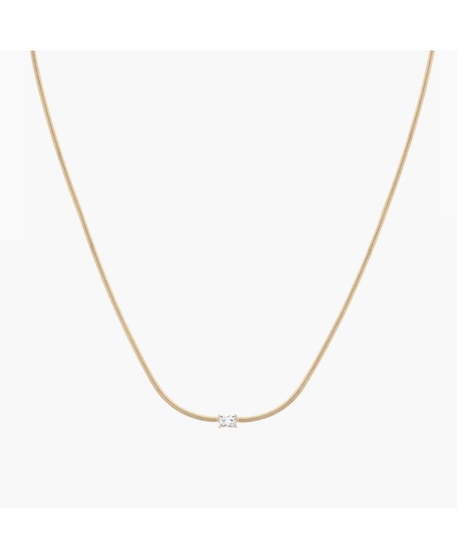 Ожерелье Bearfruit Jewelry Sterling Silver 18k Gold Plated Sena Dainty Sparkle Everyday