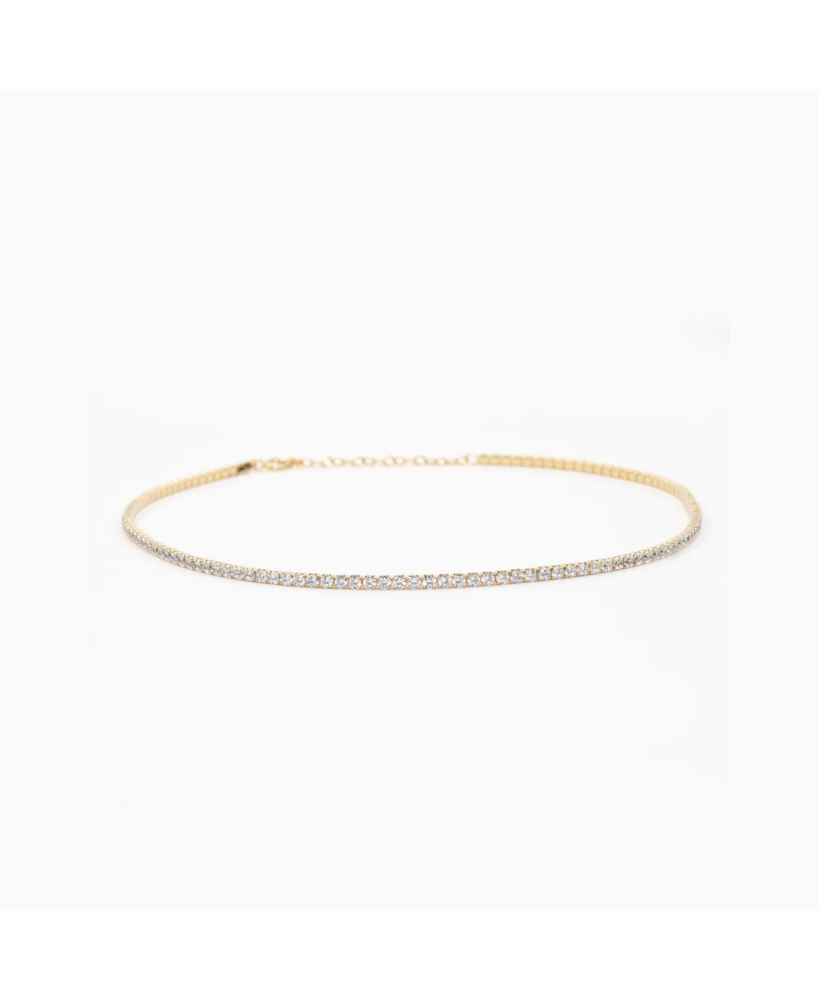 Колье Bearfruit Jewelry Sterling Silver 18k Gold Plated Cherie Tennis Statement Sparkle