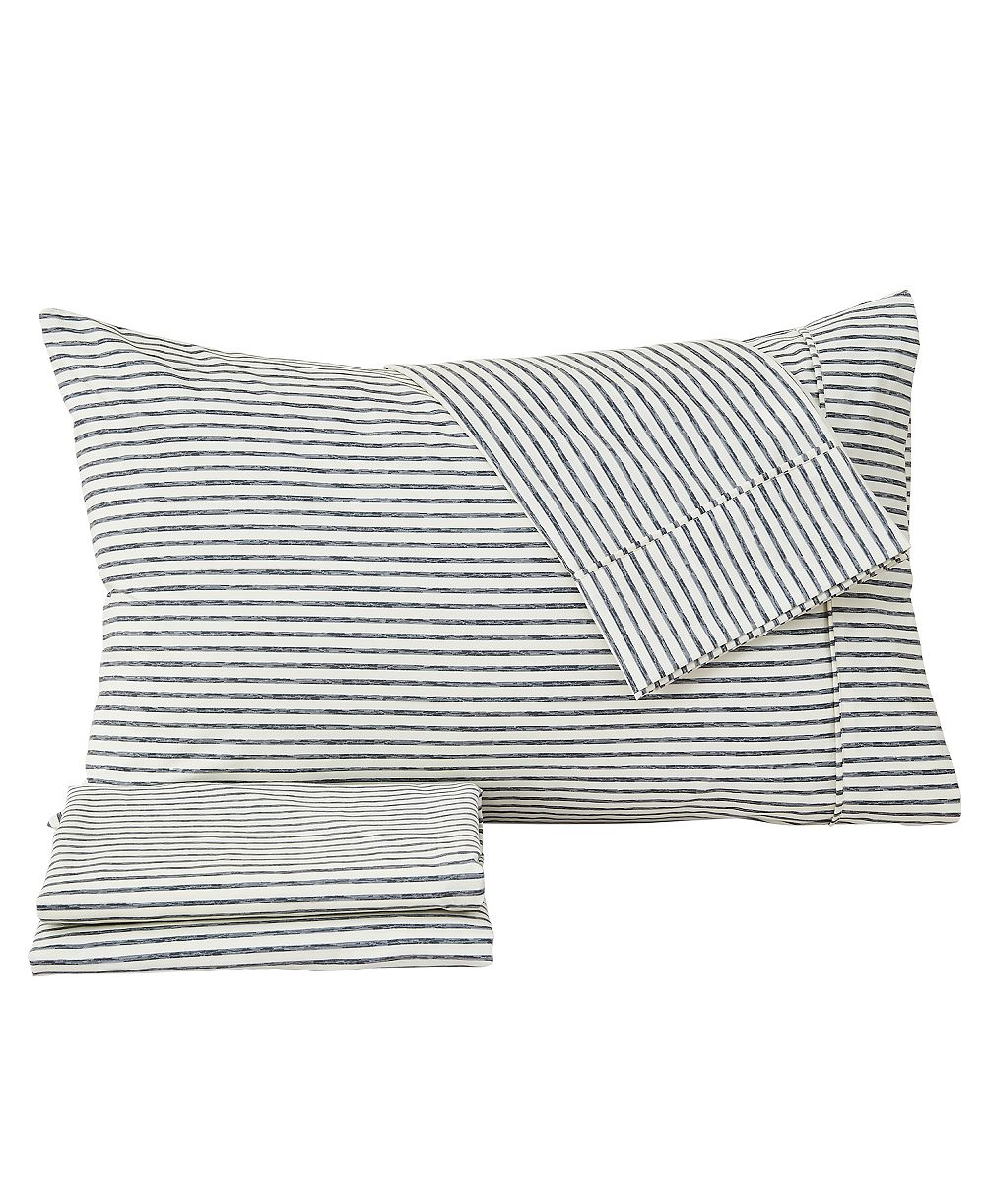 Madelinen Striped Wrinkle Resistant Microfiber 3-Pc. Sheet Set, Twin