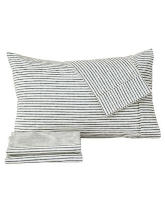Madelinen Striped Wrinkle Resistant Microfiber 3-Pc. Sheet Set, Twin