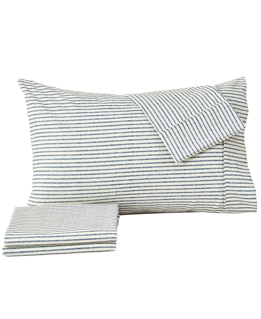 Madelinen Striped Wrinkle Resistant Microfiber 4-Pc. Sheet Set, Full