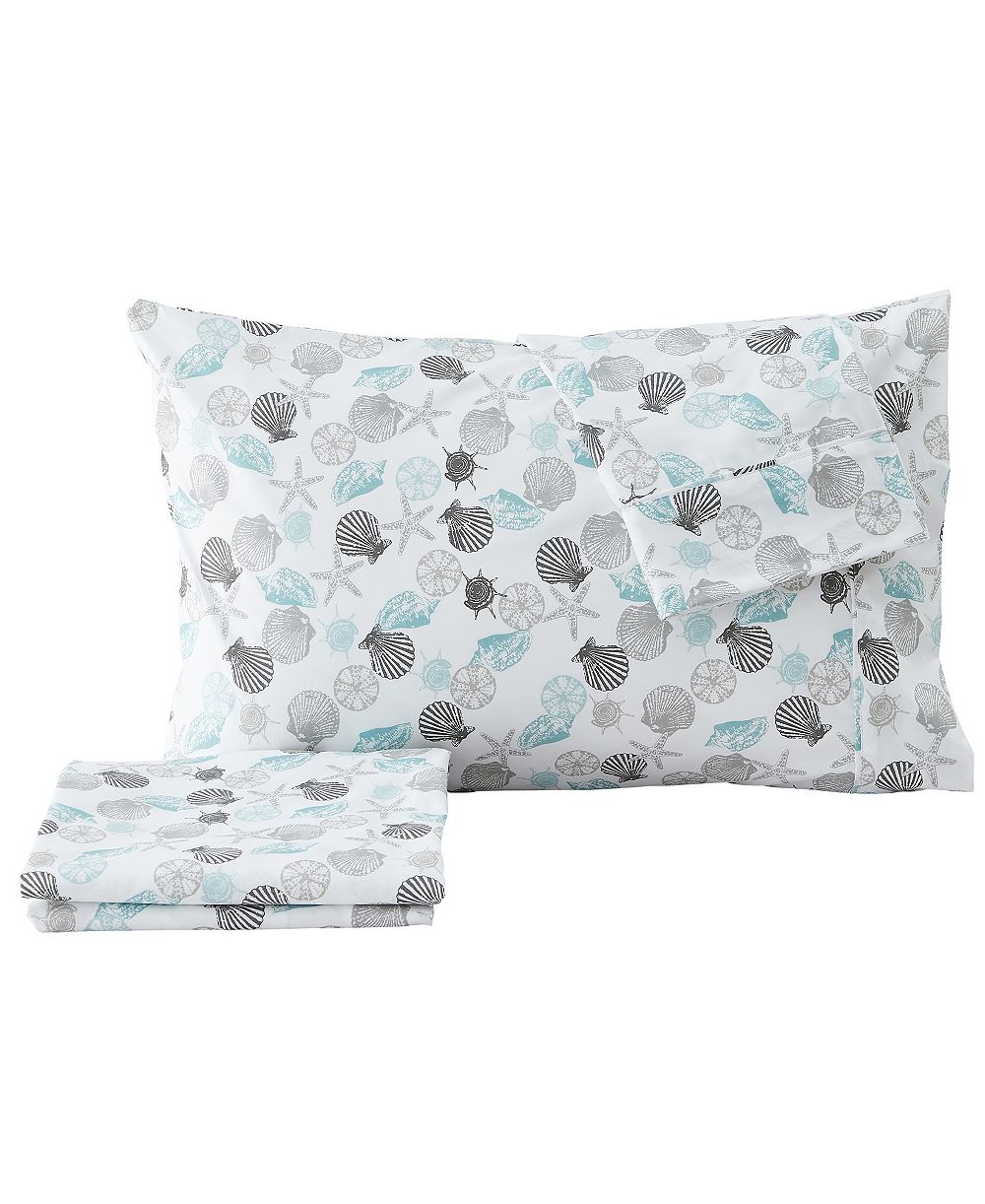 Madelinen Coastal Printed Microfiber 4-Pc. Sheet Set, King