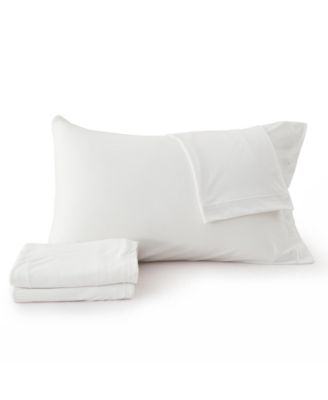Madelinen Heathered Melange T-shirt Jersey Knit Cotton Blend 4 Piece Sheet Set, California King
