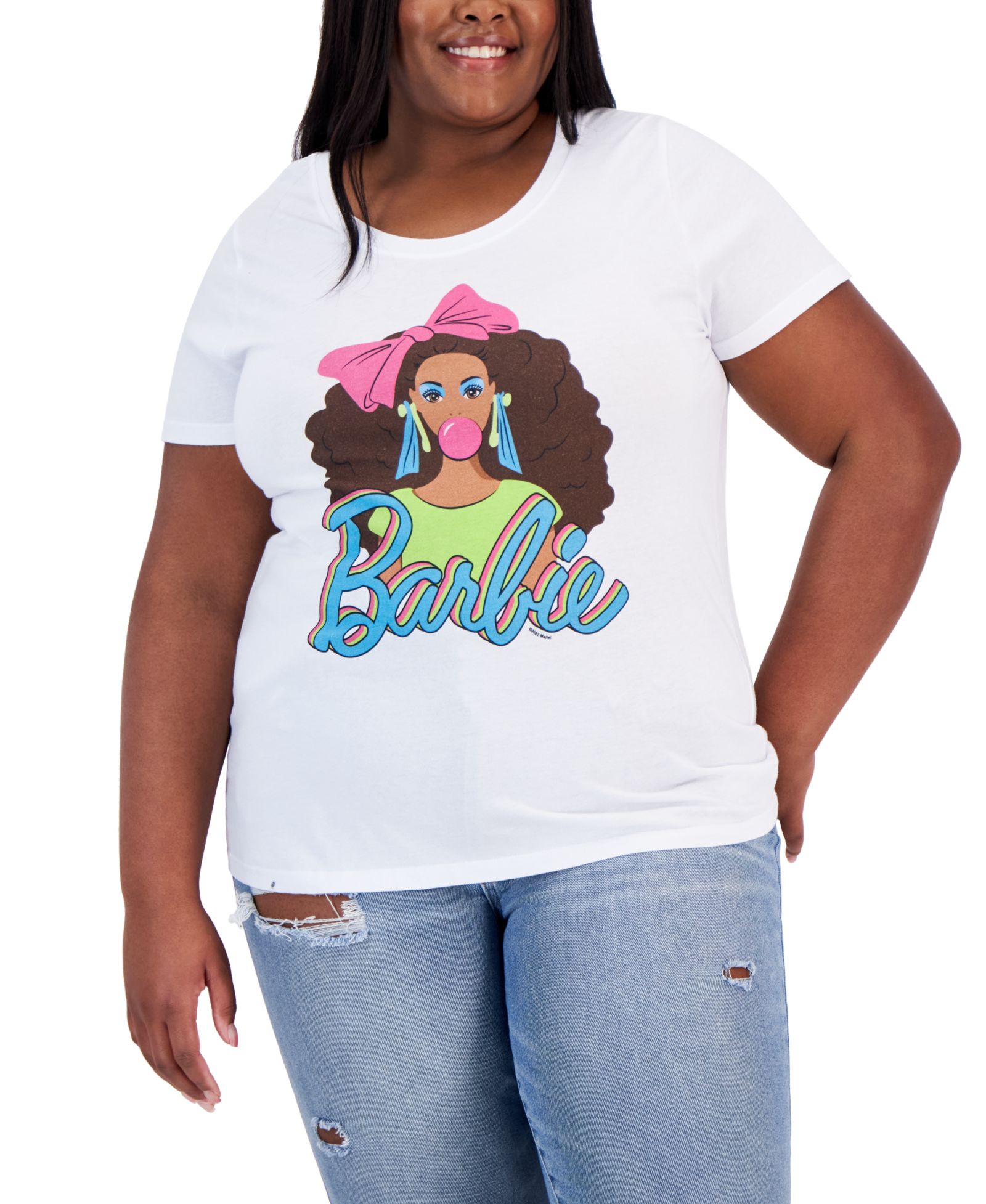 Женская футболка Hybrid Apparel Trendy Plus Size 80's Barbie Graphic