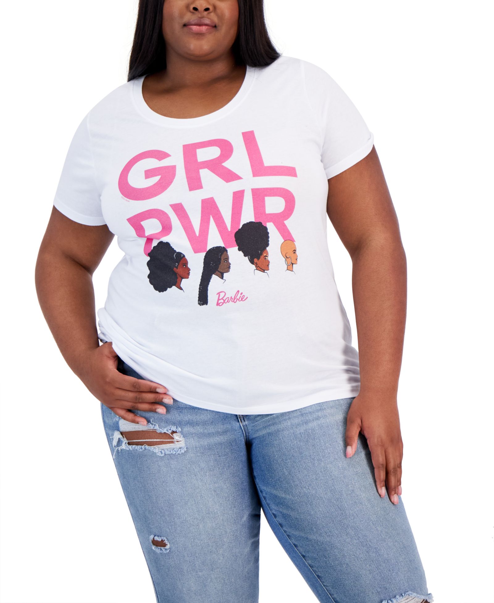 Футболка Hybrid Apparel Trendy Plus Size Black History Barbie Girl Power Graphic