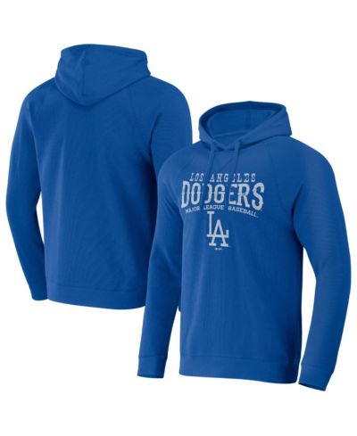 Мужская толстовка Darius Rucker Collection by Fanatics Royal Distressed Los Angeles Dodgers Waffle-Knit Raglan Pullover