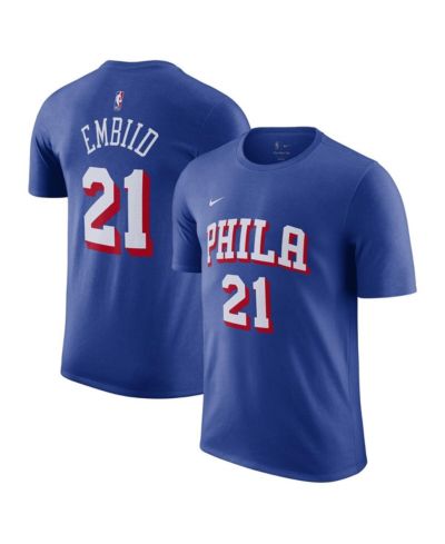 Мужская футболка Nike Joel Embiid Royal Philadelphia 76ers с именем и номером