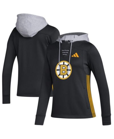 Женское худи adidas Boston Bruins Refresh Skate Lace AEROREADY черное