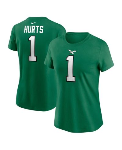 Женская футболка Nike Jalen Hurts Kelly Green Philadelphia Eagles Player Name and Number