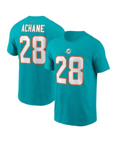 Nike Мужская футболка De’Von Achane Aqua Miami Dolphins Player Name and Number