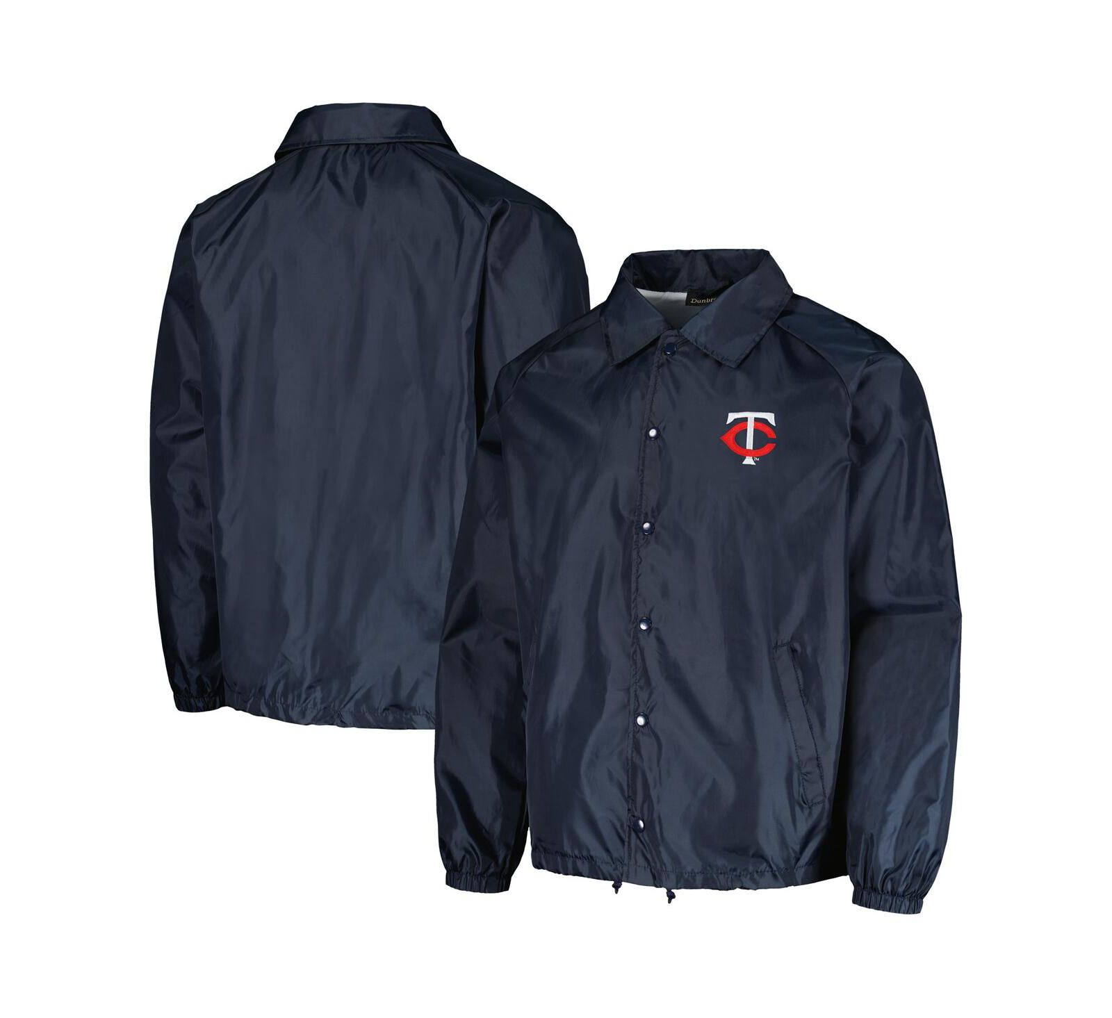 Men's Dunbrooke Navy Minnesota Twins Coach's Raglan Full-Snap Windbreaker Jacket