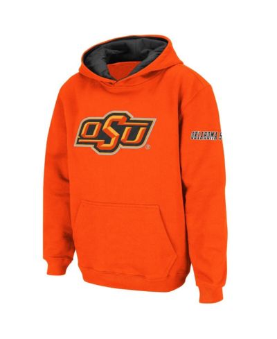 Big Boys Stadium Athletic Orange Oklahoma State Cowboys Big Logo Team Pullover Hoodie