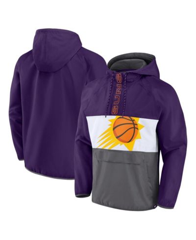 Мужская ветровка-худи Fanatics Phoenix Suns Anorak Flagrant Foul Color-Block Raglan Half-Zip