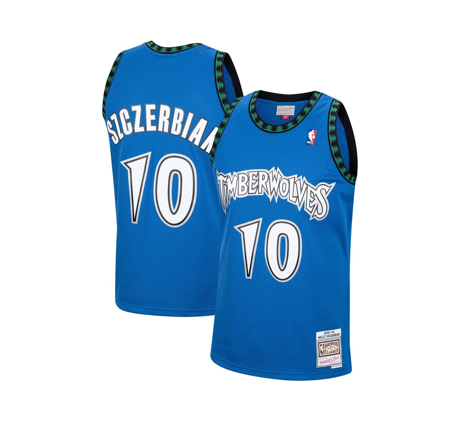 Мужская джерси Mitchell & Ness Wally Szczerbiak Minnesota Timberwolves 2001/02 Hardwood Classics Swingman, синяя