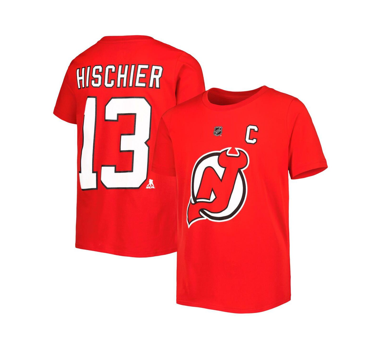 Детская футболка Outerstuff Nico Hischier Red New Jersey Devils