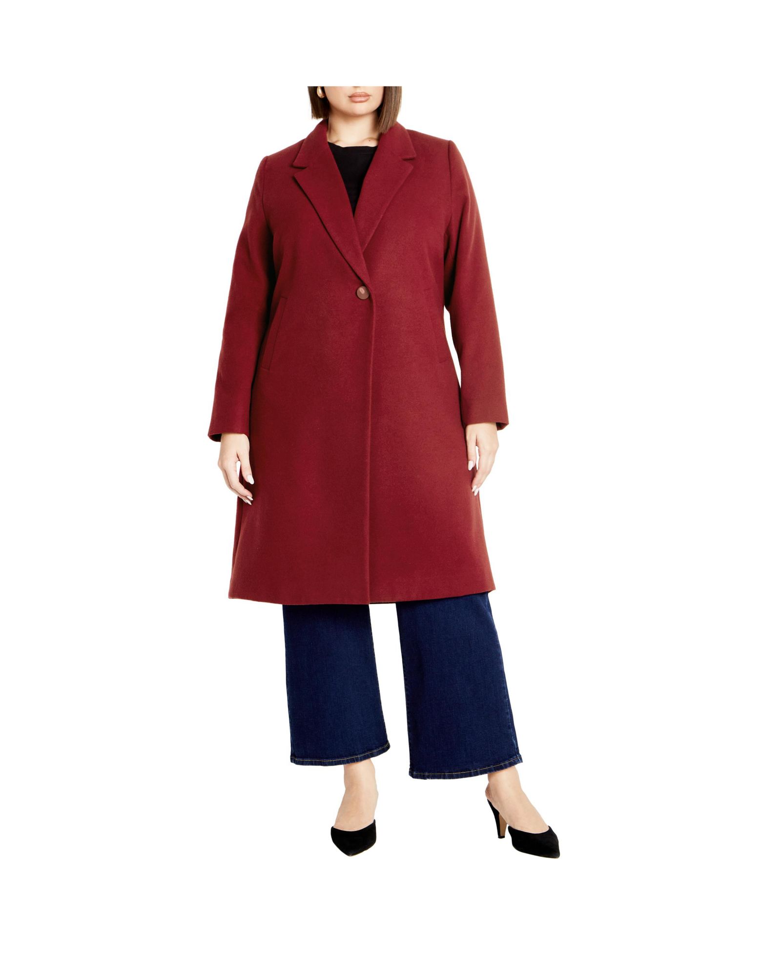 Женское элегантное пальто CITY CHIC Plus Size