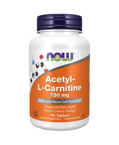 Добавка Now Foods Acetyl-L Carnitine, 750 mg, 90 Tabs