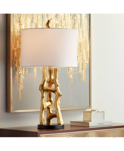 Possini Euro Design современная настольная лампа Organic Sculpture Gold Finish