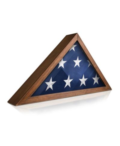 Деревянный винтажный футляр для флага HBCY Creations
