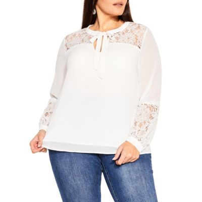 CITY CHIC Plus Size Mysterious Lace Top