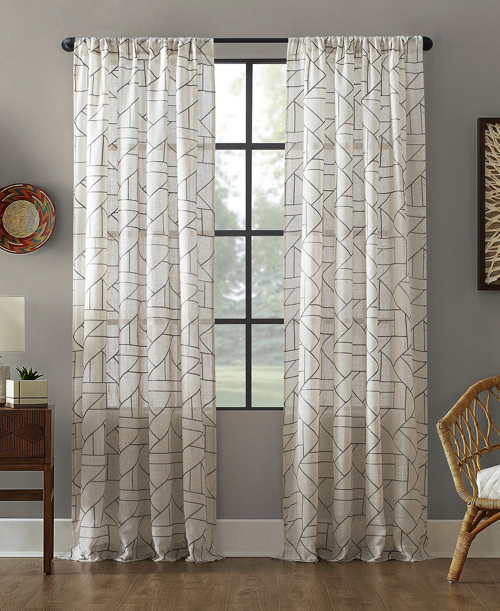 Штора Jigsaw Embroidery Linen Blend