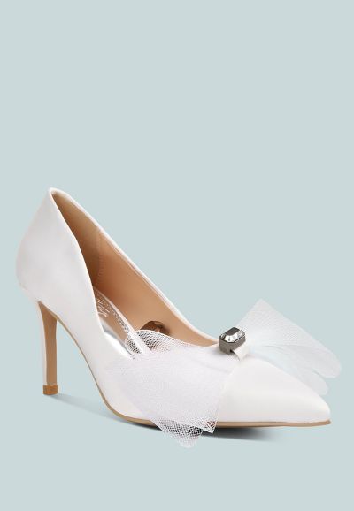Женские туфли-лодочки London Rag Odette Diamante Embellished Bow Stiletto