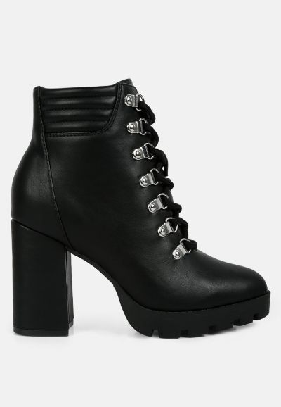 Black faux leather