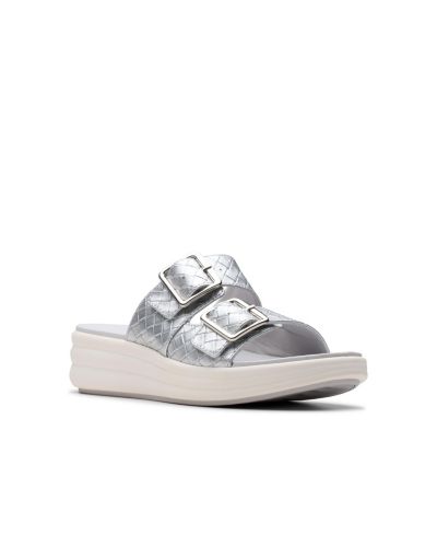 Clarks Женские сандалии-мюли Drift с пряжкой и танкеткой