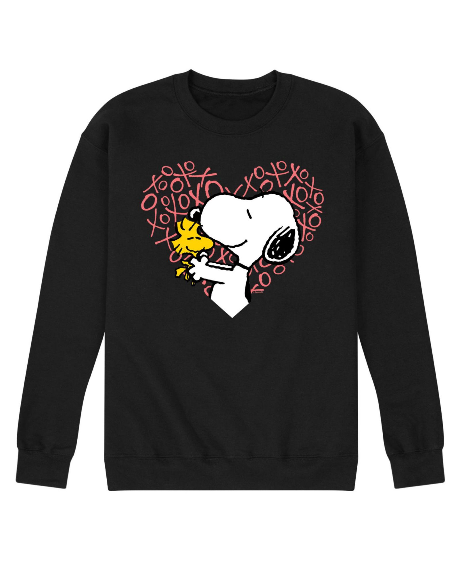 AIRWAVES Men's Peanuts Long Sleeve Crew Fleece Sweatshirt