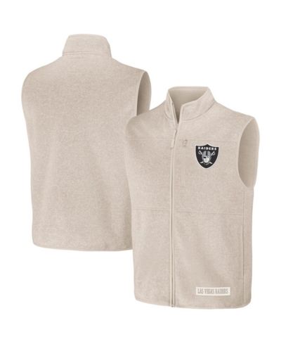 Мужской жилет-свитер Fanatics NFL x Darius Rucker Collection Oatmeal Las Vegas Raiders Full-Zip