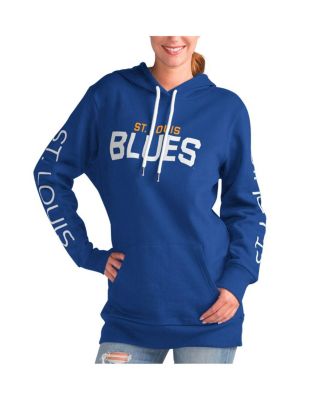 Women's G-III 4Her by Carl Banks Blue St. Louis Blues Overtime Pullover Hoodie