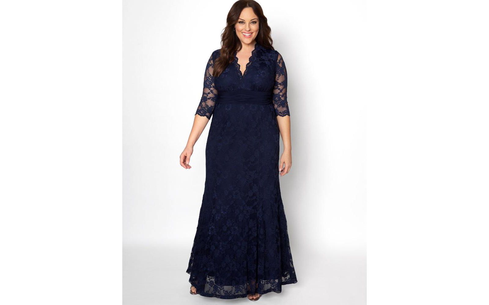 Women's Plus Size Screen Siren Lace Evening Gown