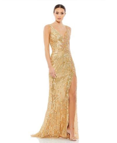 Mac Duggal Женское вечернее платье с вышивкой цветами