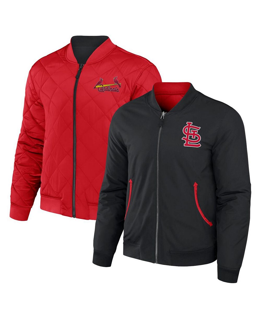 Мужская реверсивная бомбер-куртка Darius Rucker Collection by Fanatics, черная и красная, St. Louis Cardinals
