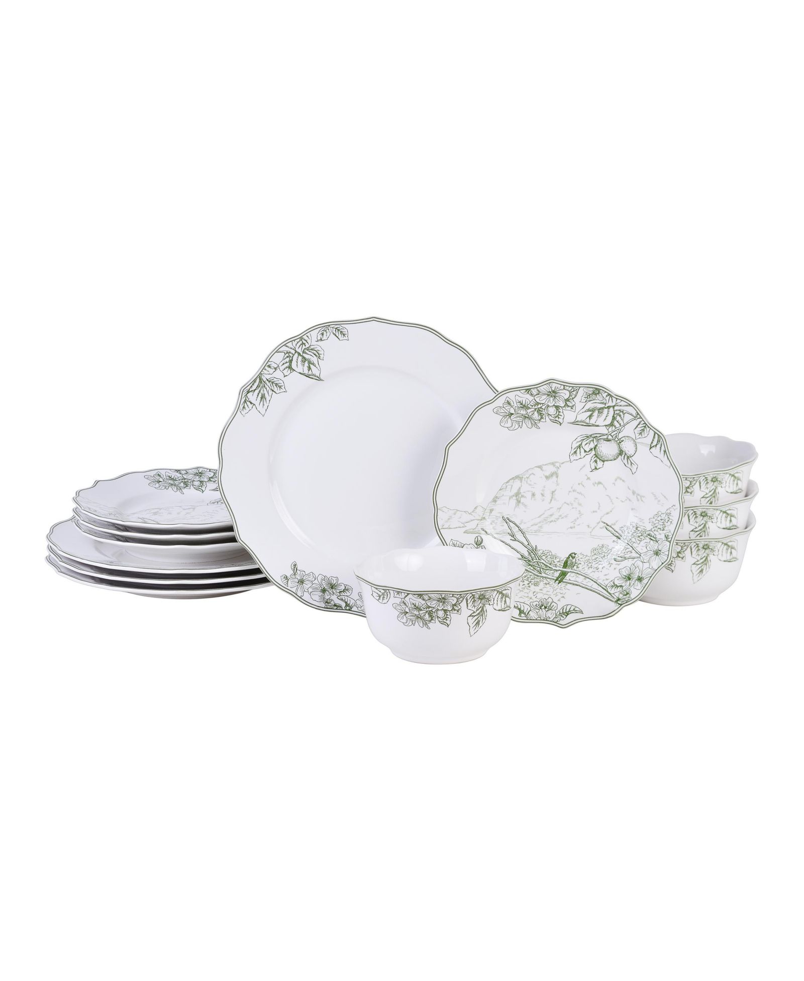222 Fifth Hudson Valley 12 Pc. Dinnerware Set, Service for 4