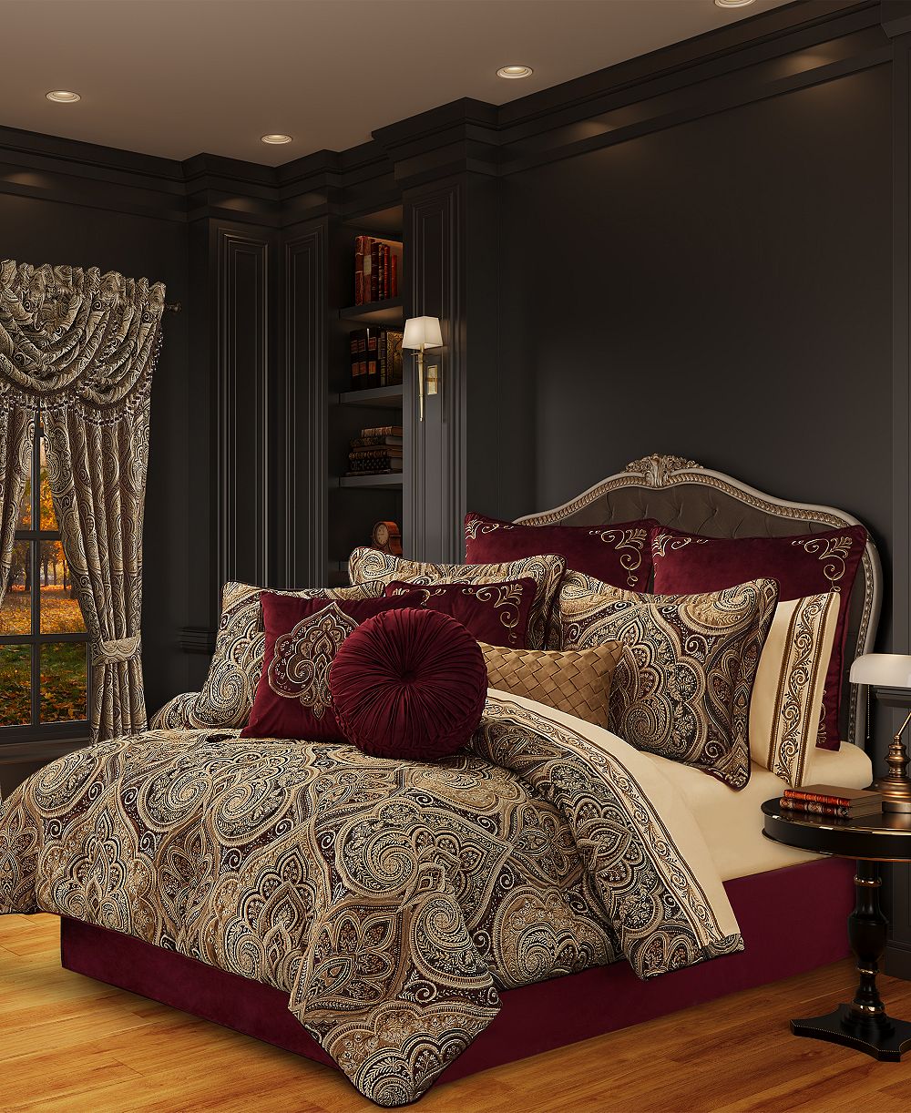 Five Queens Court Bordeaux 4 Pc. Comforter Set, King