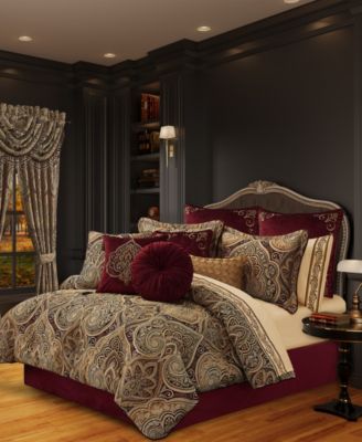 Five Queens Court Bordeaux 4 Pc. Comforter Set, Queen