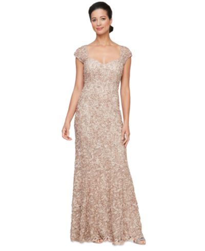 Женское вечернее платье Alex Evenings Sequined Soutache Mermaid Gown