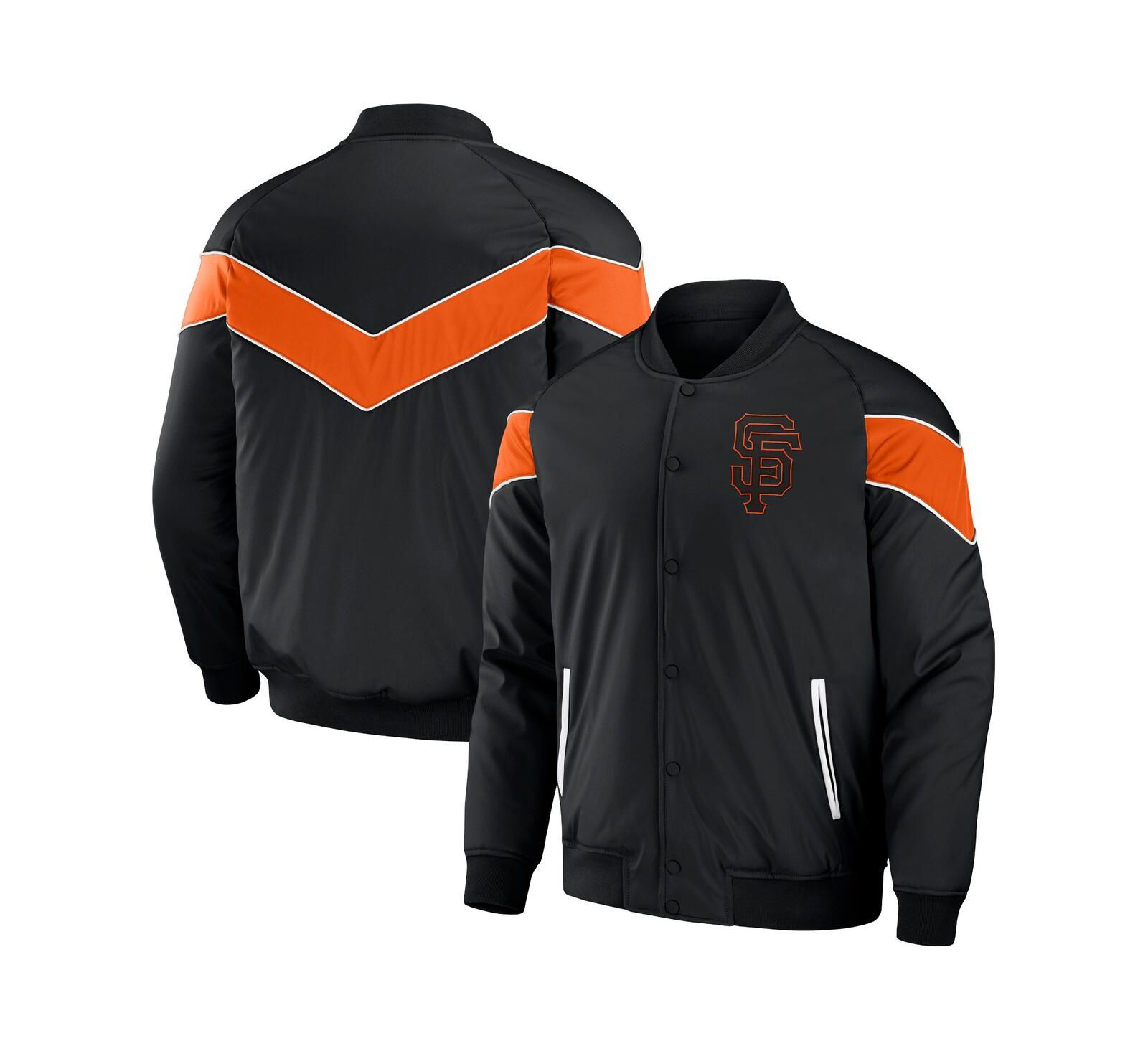 Fanatics Мужская куртка Darius Rucker Collection San Francisco Giants, черная, раглан, на кнопках