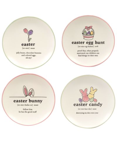 Тарелки Certified International Easter Words Canapé Set of 4