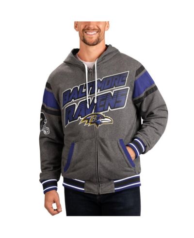 Мужская двусторонняя толстовка-молния G-III Sports by Carl Banks Baltimore Ravens, цвета Purple и Gray