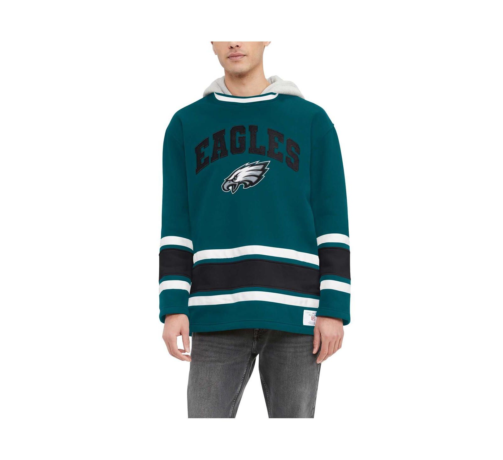 Men's Tommy Hilfiger Midnight Green Philadelphia Eagles Ivan Fashion Pullover Hoodie