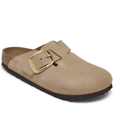 Birkenstock Женские сандалии Boston из нубука с большой пряжкой