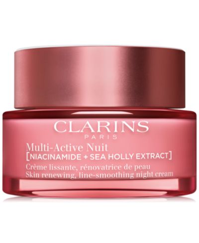 Clarins Multi-Active Night Moisturizer For Lines, Pores & Glow With Niacinamide - Dry Skin, 1.7 oz.
