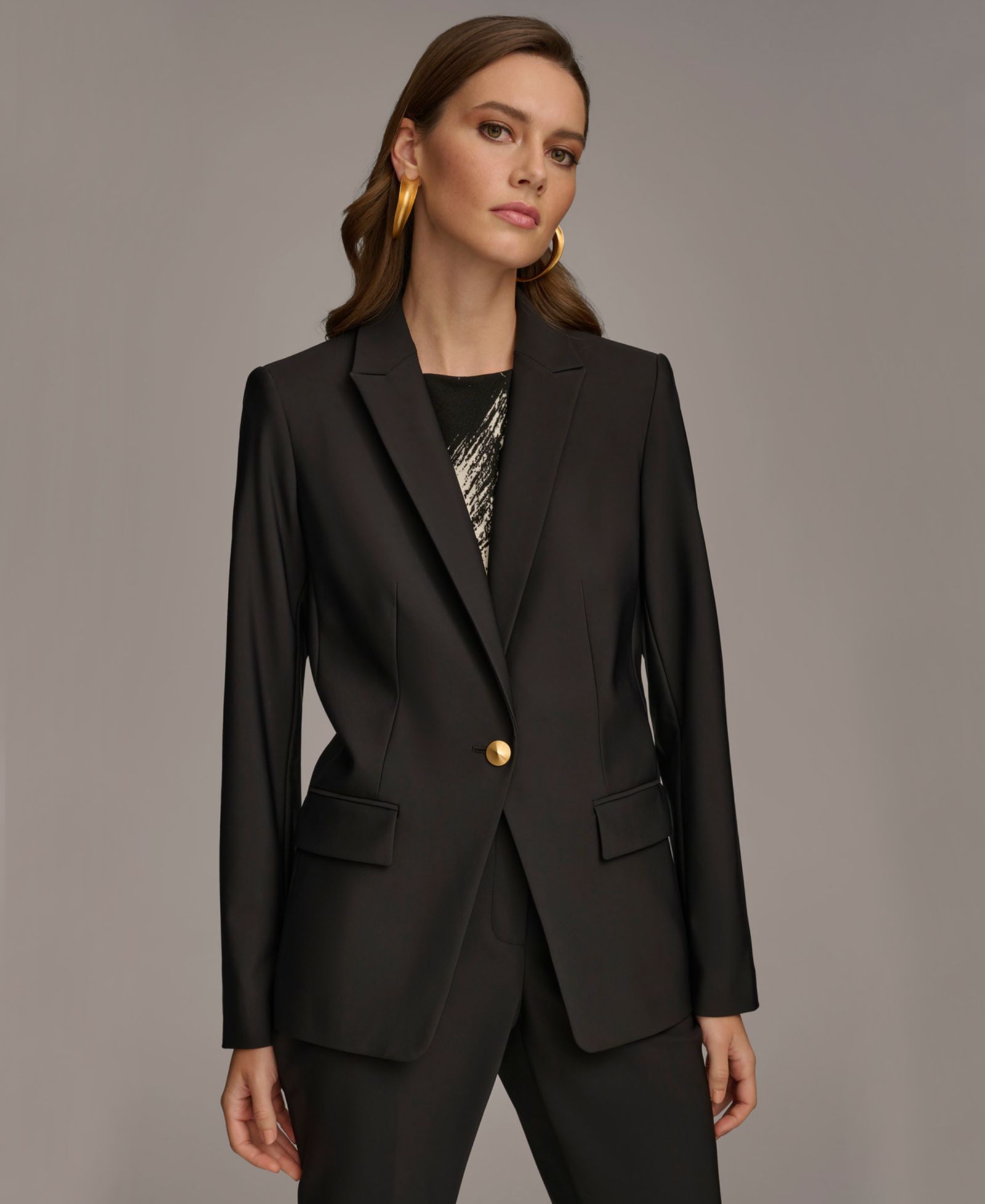 Donna Karan New York Women's One Button Blazer