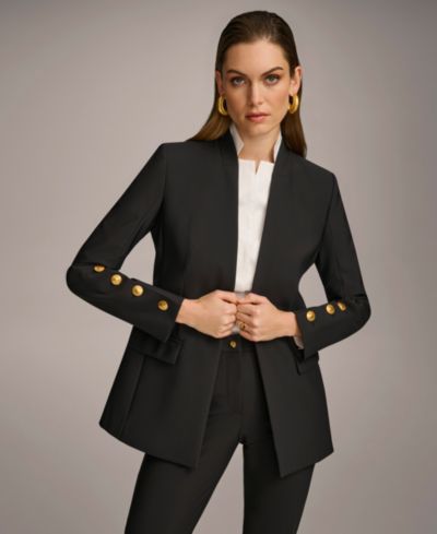 Donna Karan New York Women's Button-Sleeve Blazer