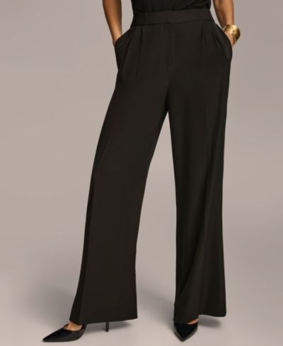 Donna Karan New York, Женские брюки с широкими штанинами и плиссировкой спереди